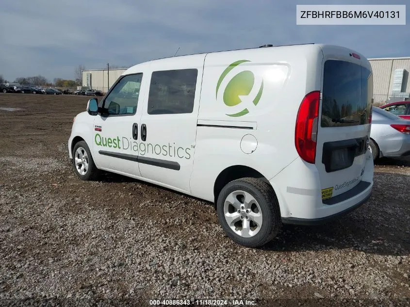 2021 Ram Promaster City Tradesman Slt VIN: ZFBHRFBB6M6V40131 Lot: 40886343