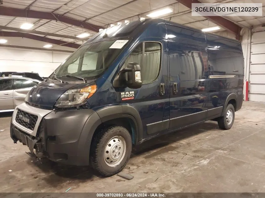 2022 Ram Promaster 2500 High Roof 159 Wb VIN: 3C6LRVDG1NE120239 Lot: 39702893