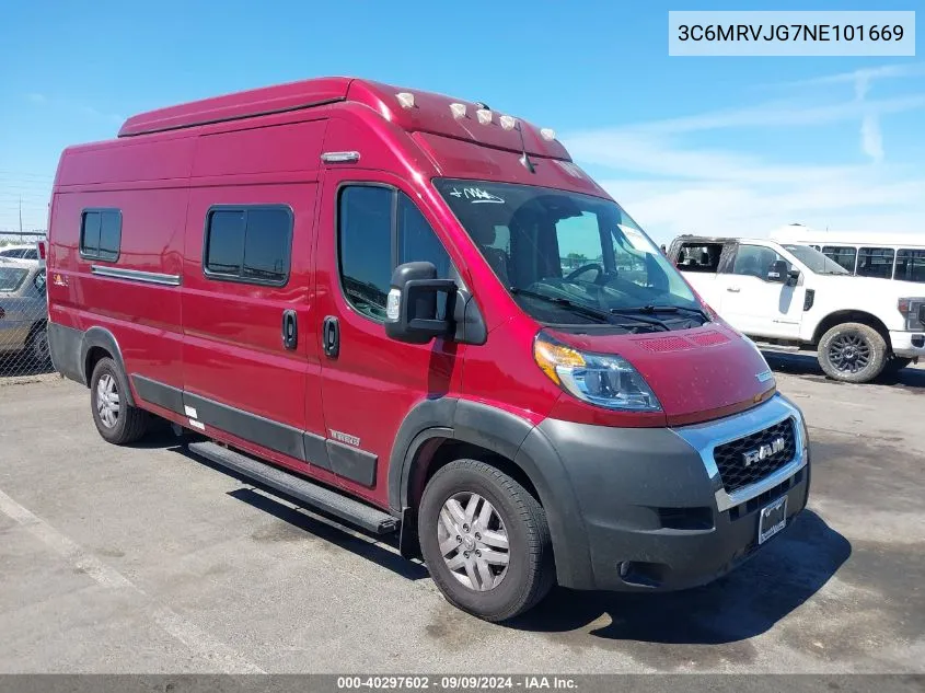 2022 Ram Promaster 3500 Cargo Van High Roof 159 Wb Ext VIN: 3C6MRVJG7NE101669 Lot: 40297602