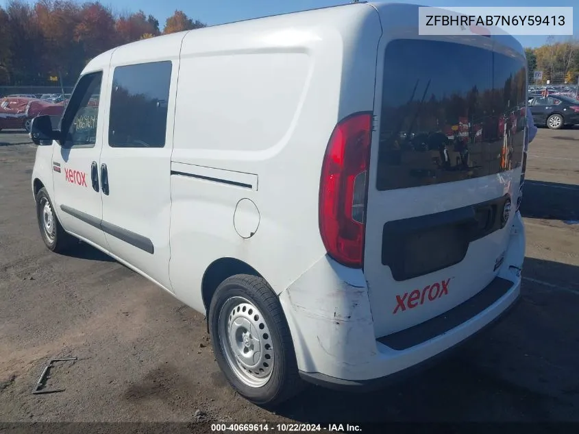 2022 Ram Promaster City Cargo Van VIN: ZFBHRFAB7N6Y59413 Lot: 40669614