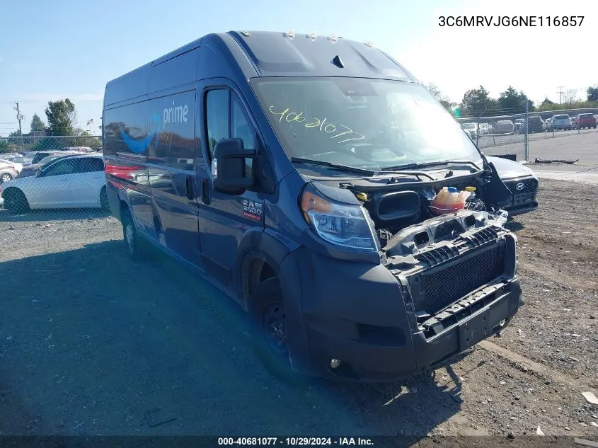 3C6MRVJG6NE116857 2022 Ram Promaster 3500 Cargo Van High Roof 159 Wb Ext