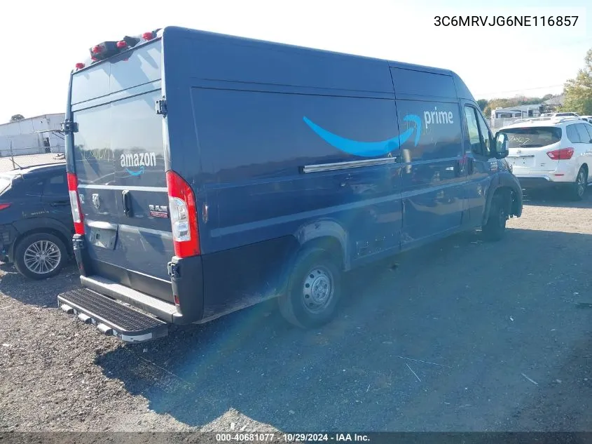 2022 Ram Promaster 3500 Cargo Van High Roof 159 Wb Ext VIN: 3C6MRVJG6NE116857 Lot: 40681077