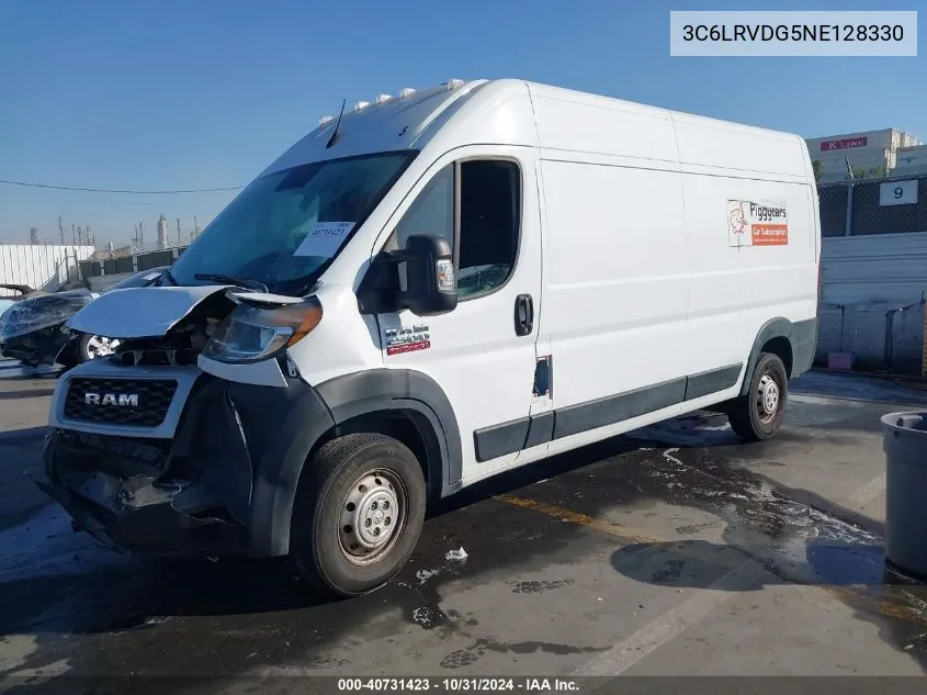 2022 Ram Promaster 2500 High Roof 159 Wb VIN: 3C6LRVDG5NE128330 Lot: 40731423