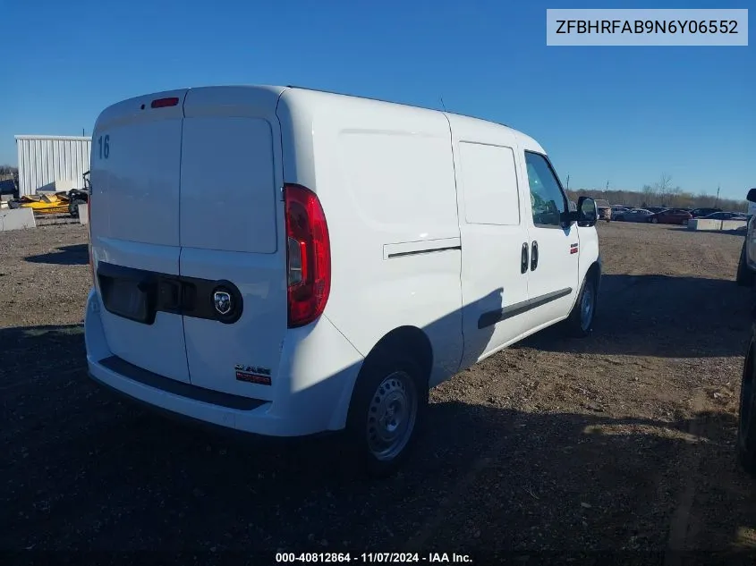 2022 Ram Promaster City Cargo Van VIN: ZFBHRFAB9N6Y06552 Lot: 40812864