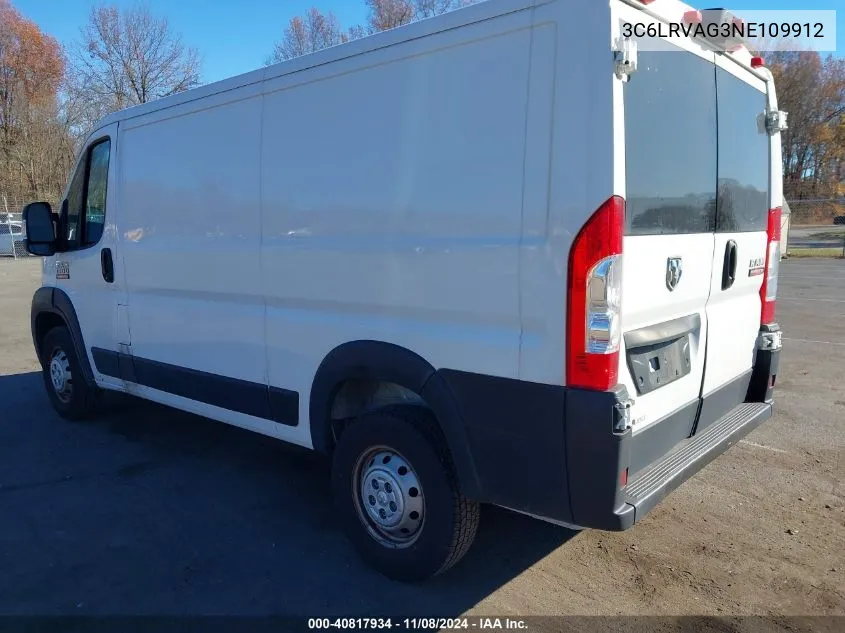 2022 Ram Promaster 1500 Low Roof 136 Wb VIN: 3C6LRVAG3NE109912 Lot: 40817934