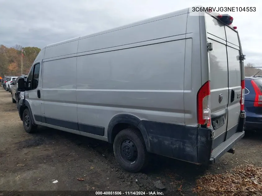 2022 Ram Promaster 3500 Cargo Van High Roof 159 Wb Ext VIN: 3C6MRVJG3NE104553 Lot: 40851506