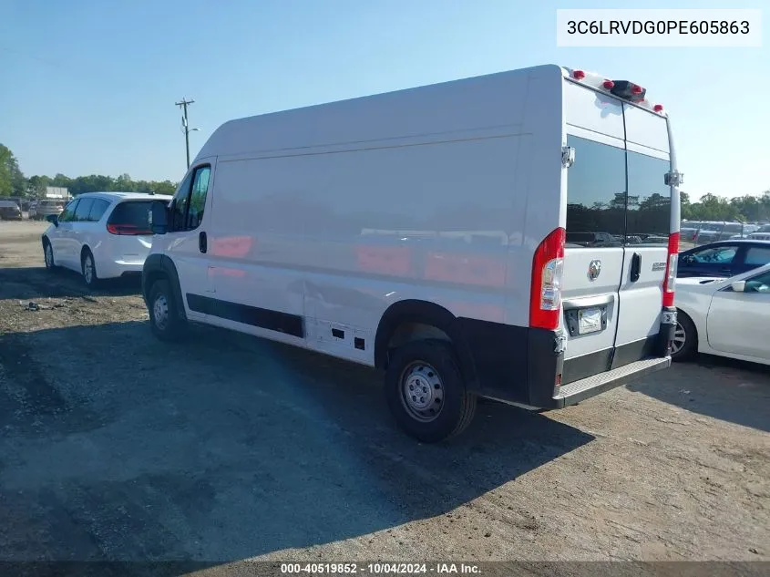 2023 Ram Promaster 2500 High Roof 159 Wb VIN: 3C6LRVDG0PE605863 Lot: 40519852