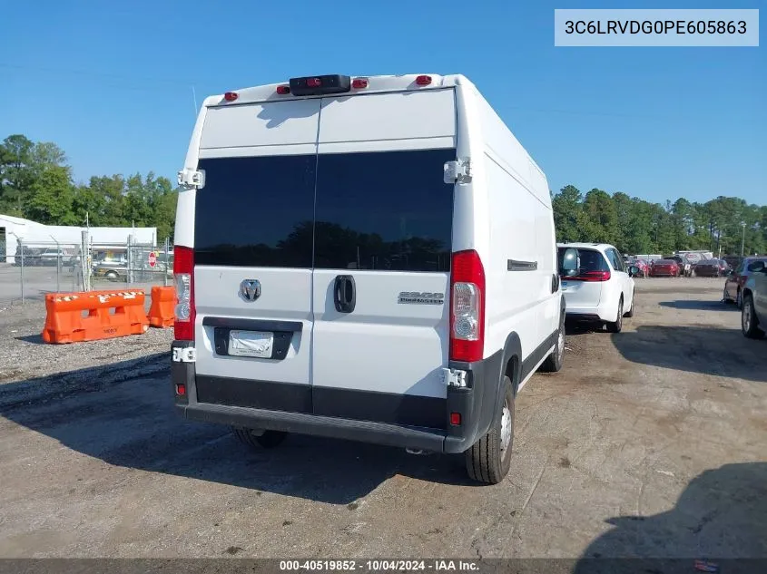 2023 Ram Promaster 2500 High Roof 159 Wb VIN: 3C6LRVDG0PE605863 Lot: 40519852