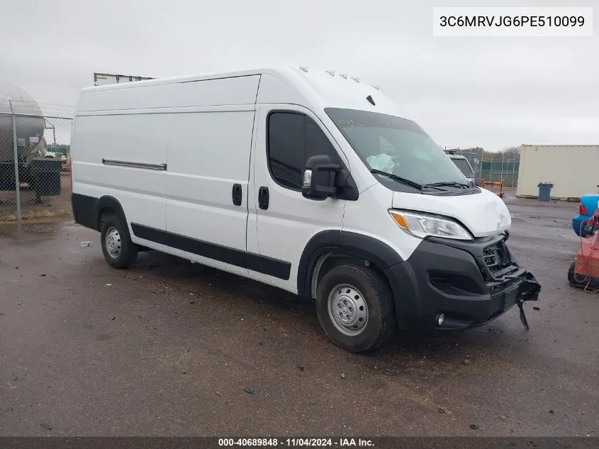 2023 Ram Promaster 3500 Cargo Van High Roof 159 Wb Ext VIN: 3C6MRVJG6PE510099 Lot: 40689848