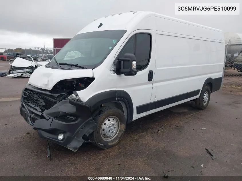 2023 Ram Promaster 3500 Cargo Van High Roof 159 Wb Ext VIN: 3C6MRVJG6PE510099 Lot: 40689848