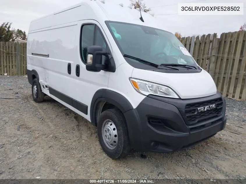 2023 Ram Promaster 2500 High Roof 159 Wb VIN: 3C6LRVDGXPE528502 Lot: 40774726