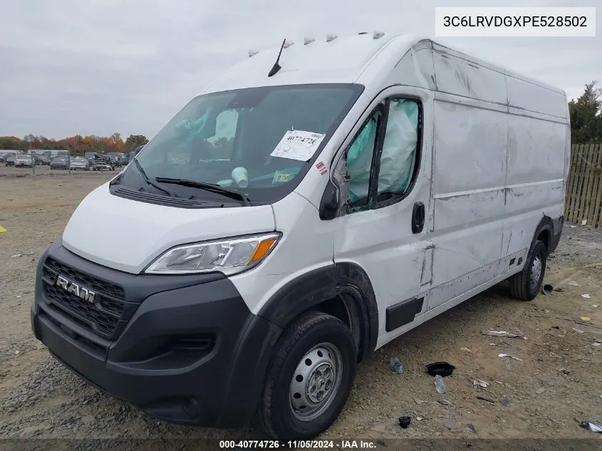 2023 Ram Promaster 2500 High Roof 159 Wb VIN: 3C6LRVDGXPE528502 Lot: 40774726