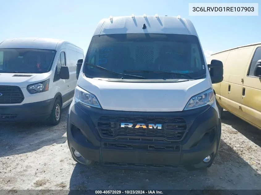 2024 Ram Promaster 2500 Tradesman High Roof 159 Wb W/Pass Seat VIN: 3C6LRVDG1RE107903 Lot: 40572029