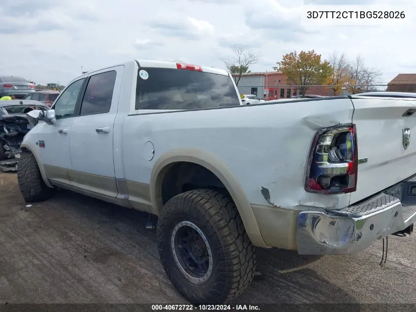 2011 Ram Ram 2500 Laramie VIN: 3D7TT2CT1BG528026 Lot: 40672722