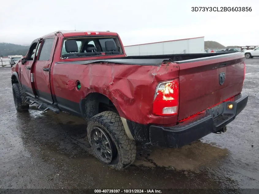 2011 Ram Ram 3500 St VIN: 3D73Y3CL2BG603856 Lot: 40739397