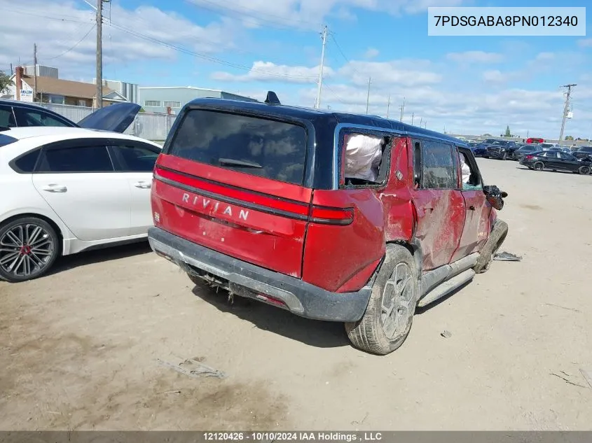 2023 Rivian R1S Adventure VIN: 7PDSGABA8PN012340 Lot: 12120426