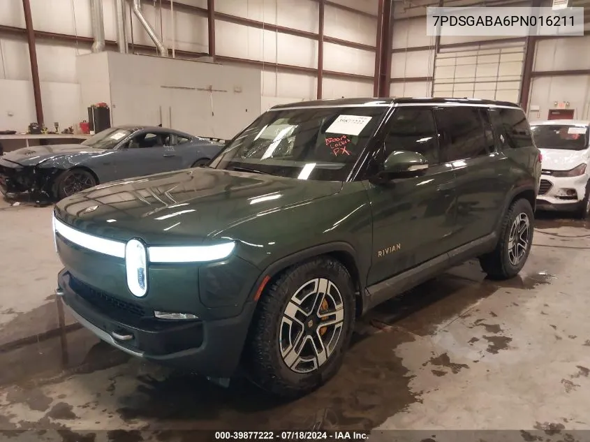 2023 Rivian R1S Adventure VIN: 7PDSGABA6PN016211 Lot: 39877222