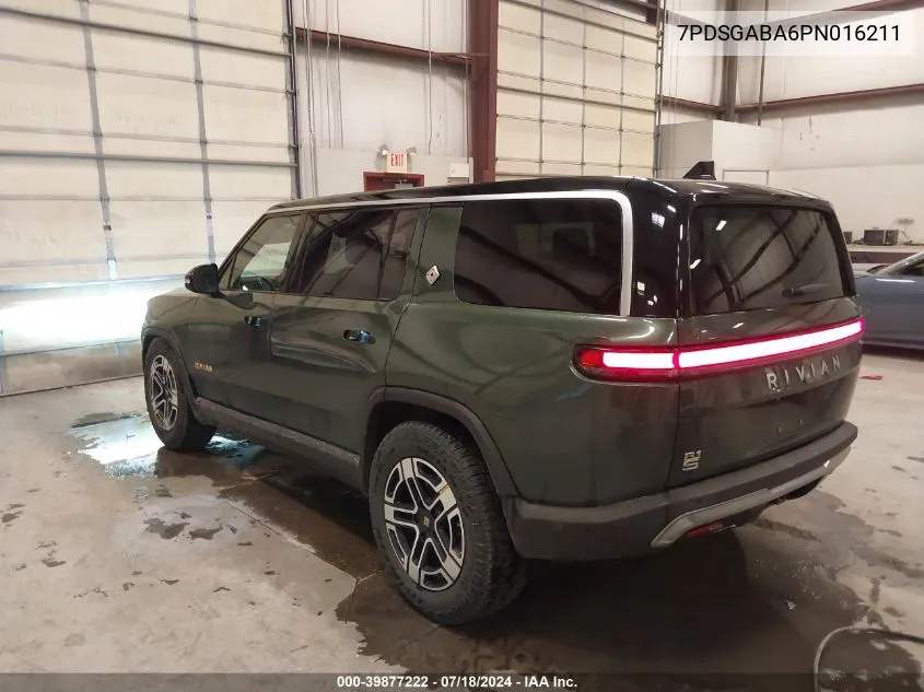 2023 Rivian R1S Adventure VIN: 7PDSGABA6PN016211 Lot: 39877222