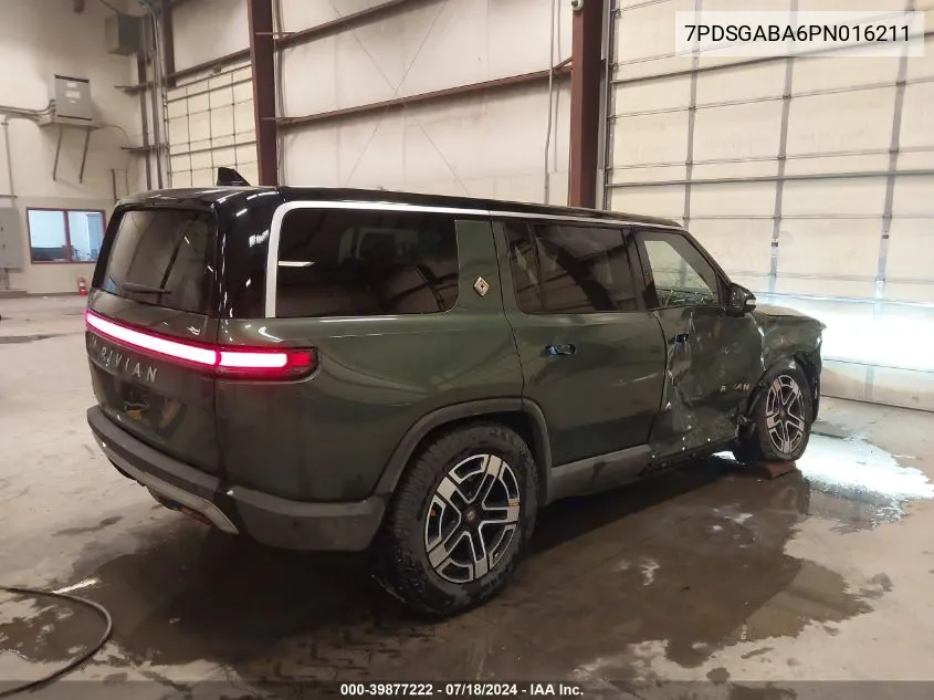 2023 Rivian R1S Adventure VIN: 7PDSGABA6PN016211 Lot: 39877222