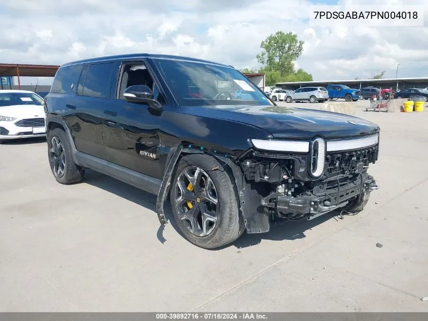 2023 Rivian R1S Adventure VIN: 7PDSGABA7PN004018 Lot: 39892716