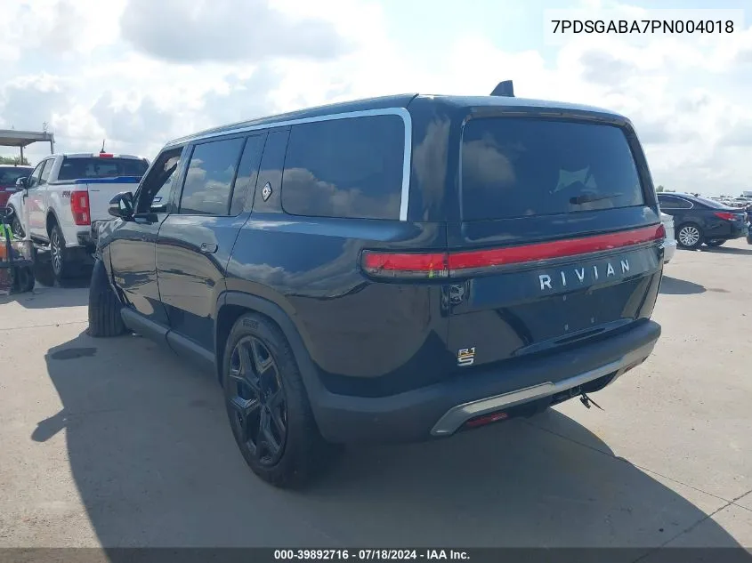 2023 Rivian R1S Adventure VIN: 7PDSGABA7PN004018 Lot: 39892716