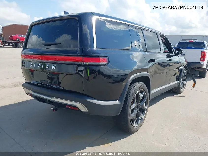 2023 Rivian R1S Adventure VIN: 7PDSGABA7PN004018 Lot: 39892716