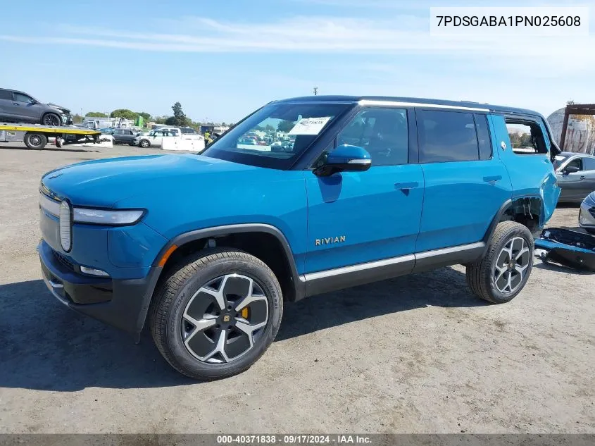 2023 Rivian R1S Adventure VIN: 7PDSGABA1PN025608 Lot: 40371838