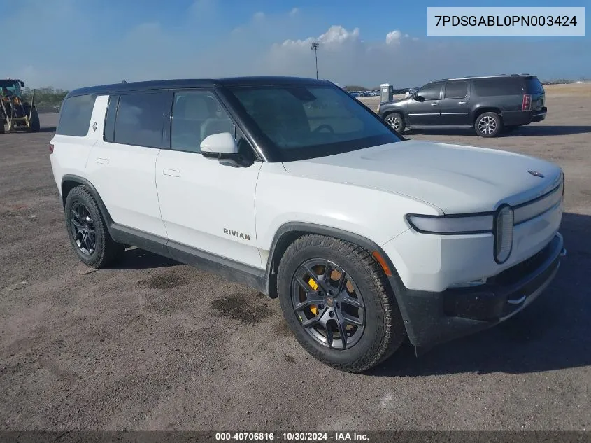 2023 Rivian R1S Launch Edition VIN: 7PDSGABL0PN003424 Lot: 40706816