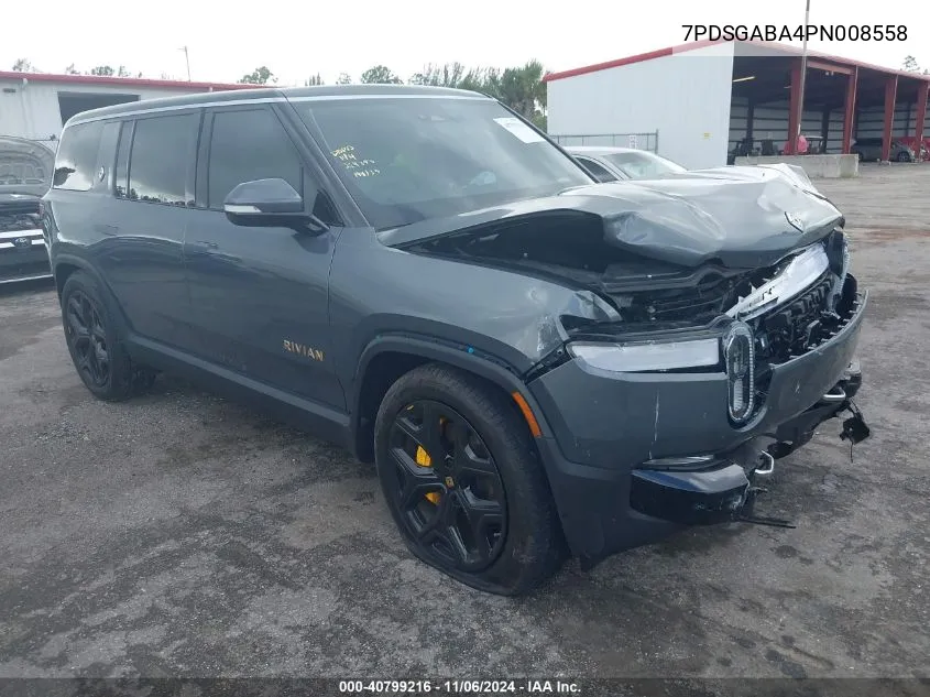 2023 Rivian R1S Adventure VIN: 7PDSGABA4PN008558 Lot: 40799216