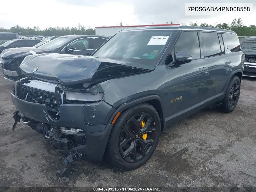 2023 Rivian R1S Adventure VIN: 7PDSGABA4PN008558 Lot: 40799216