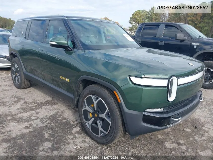 2023 Rivian R1S Adventure VIN: 7PDSGABA8PN023662 Lot: 40803554