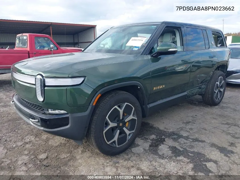 2023 Rivian R1S Adventure VIN: 7PDSGABA8PN023662 Lot: 40803554