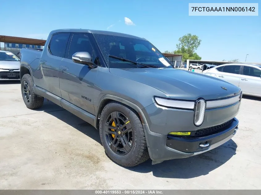 2022 Rivian R1T Adventure VIN: 7FCTGAAA1NN006142 Lot: 40119553