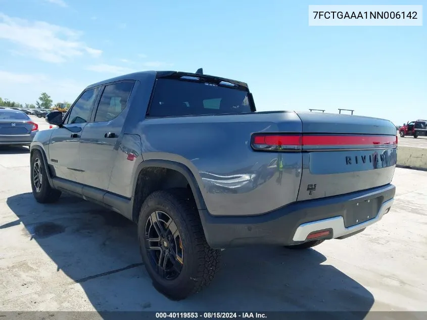 2022 Rivian R1T Adventure VIN: 7FCTGAAA1NN006142 Lot: 40119553