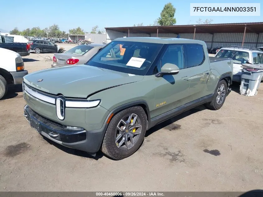 7FCTGAAL4NN003351 2022 Rivian R1T Launch Edition