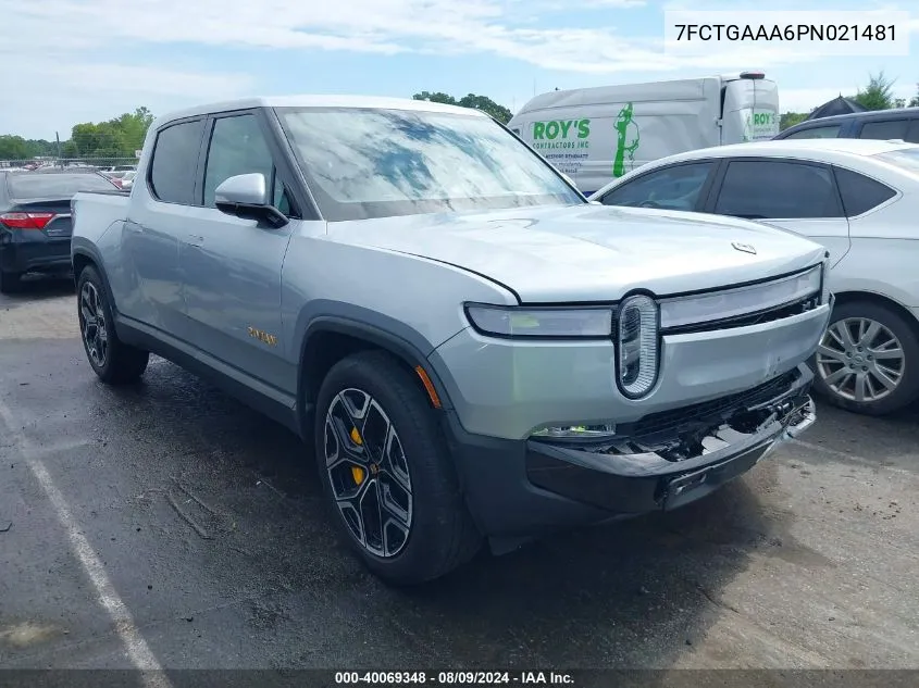 2023 Rivian R1T Adventure Quad Motor Large Pack VIN: 7FCTGAAA6PN021481 Lot: 40069348