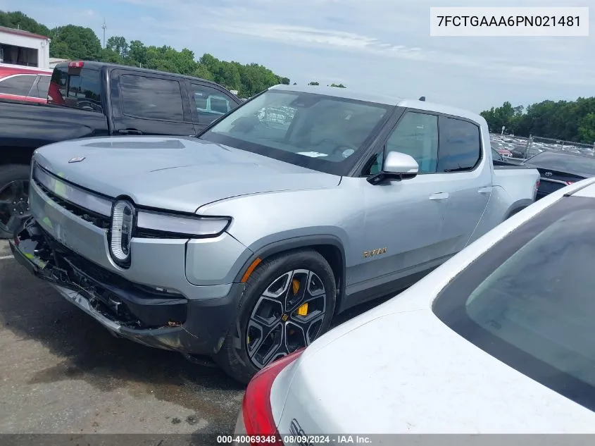 2023 Rivian R1T Adventure Quad Motor Large Pack VIN: 7FCTGAAA6PN021481 Lot: 40069348