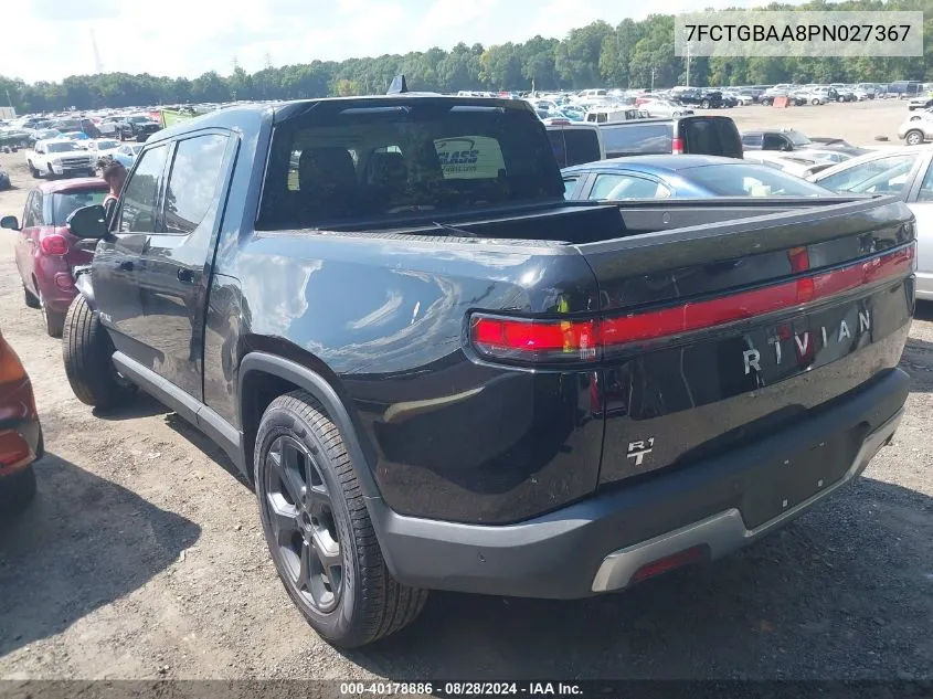 2023 Rivian R1T Adventure/Adventure Dual Motor Large Pack/Adventure Dual Motor Max Pack VIN: 7FCTGBAA8PN027367 Lot: 40178886