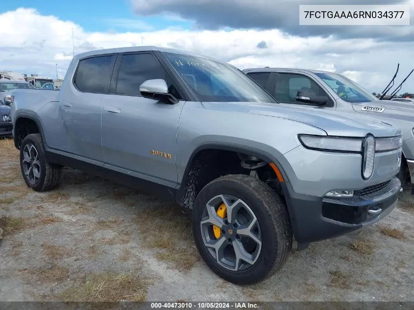 2024 Rivian R1T Adventure VIN: 7FCTGAAA6RN034377 Lot: 40473010