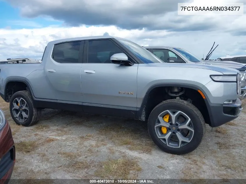 2024 Rivian R1T Adventure VIN: 7FCTGAAA6RN034377 Lot: 40473010