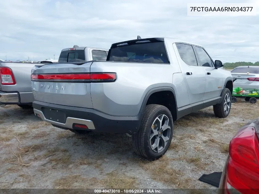 2024 Rivian R1T Adventure VIN: 7FCTGAAA6RN034377 Lot: 40473010