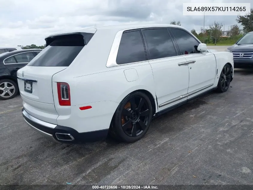 2019 Rolls-Royce Cullinan VIN: SLA689X57KU114265 Lot: 40723656