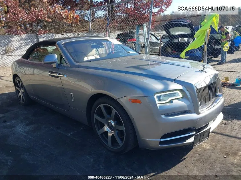 2017 Rolls-Royce Dawn VIN: SCA666D54HU107016 Lot: 40465228