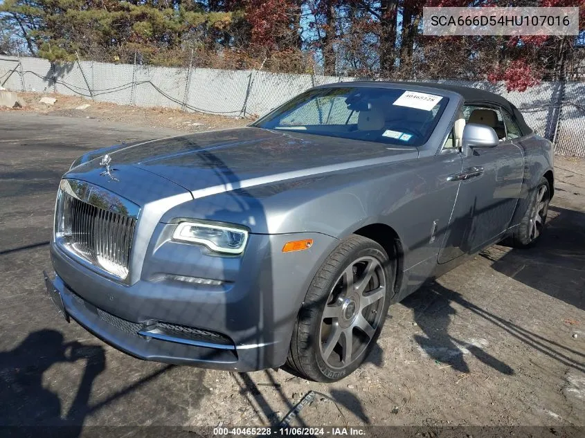 2017 Rolls-Royce Dawn VIN: SCA666D54HU107016 Lot: 40465228