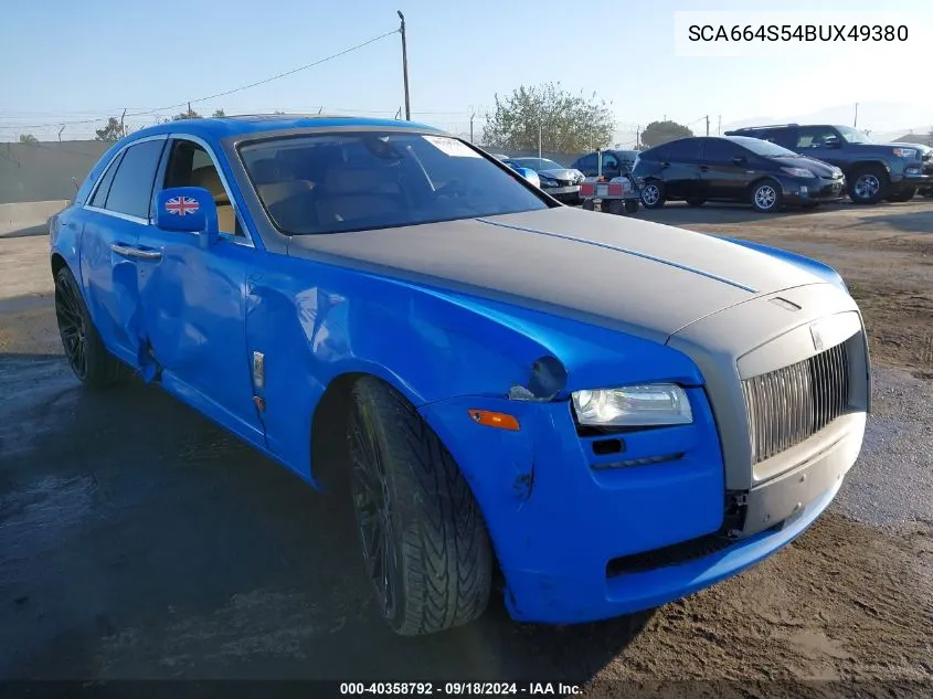 2011 Rolls-Royce Ghost VIN: SCA664S54BUX49380 Lot: 40358792