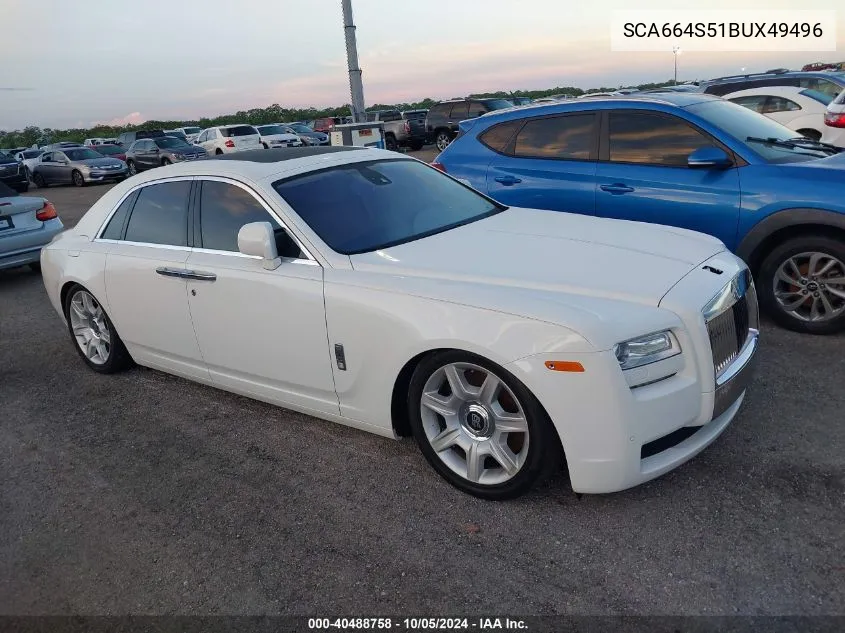 2011 Rolls-Royce Ghost VIN: SCA664S51BUX49496 Lot: 40488758