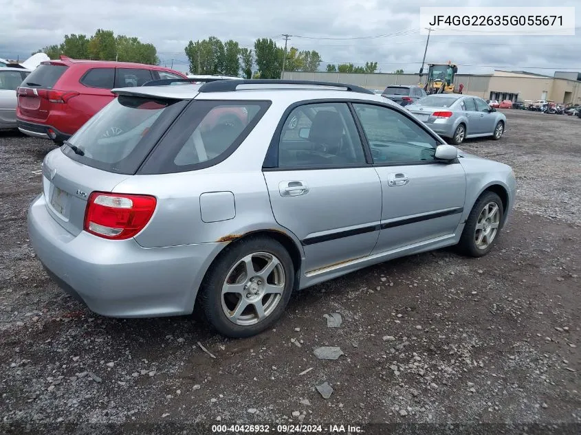 2005 Saab 9-2X Aero VIN: JF4GG22635G055671 Lot: 40426932