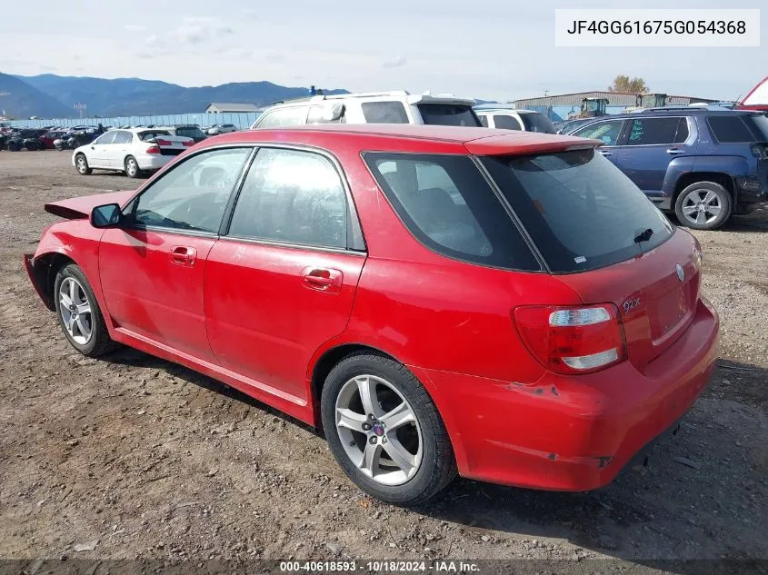 2005 Saab 9-2X Linear VIN: JF4GG61675G054368 Lot: 40618593