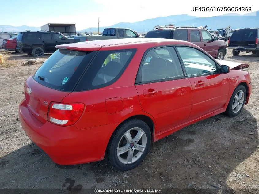 2005 Saab 9-2X Linear VIN: JF4GG61675G054368 Lot: 40618593