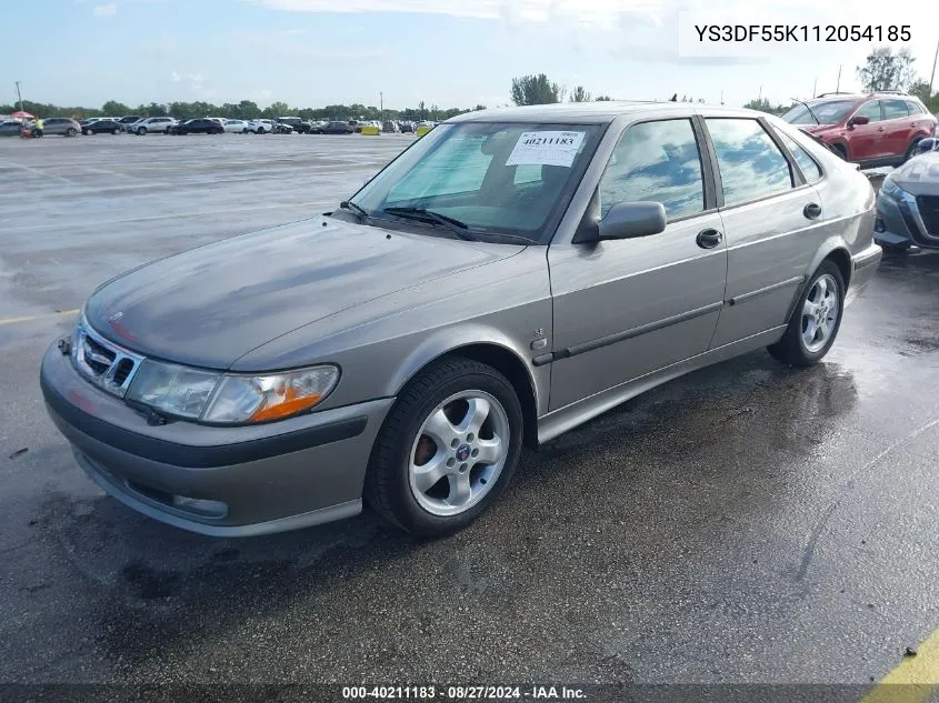 2001 Saab 9-3 Se VIN: YS3DF55K112054185 Lot: 40211183